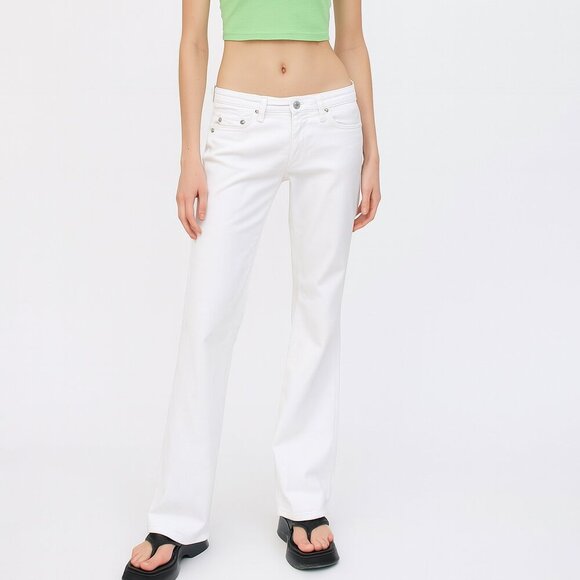 AG Adriano Goldschmied The Angel Bootcut White Jeans Size 29R Made in USA - Picture 1 of 11